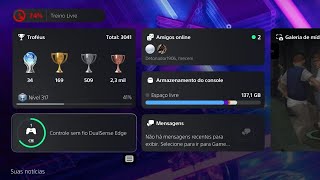 Nova tela Hub de Boas Vindas do PS5 enfim chega ao Brasil [upl. by Artimid976]