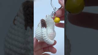 So cute crochet cat keychain crochetanywhere crochet howtocrochet crochetcat crochetkeychain [upl. by Ekram700]