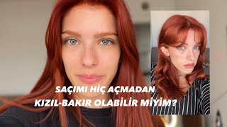 Kızıl saç boyama  bakır saç yıpratır mı  hiç açmadan bakır saç tutar mı CEVAPLAR BURDA 💘 [upl. by Carmelo46]