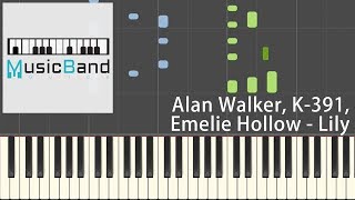 Alan Walker K 391 Emelie Hollow  Lily  Piano Tutorial HQ Synthesia [upl. by Dnomse]