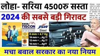 tmt bar price 2024 tmt steel price steel bar price in india sariya ka rate [upl. by Wang]