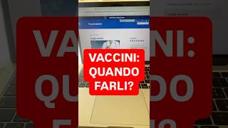 DIRITTOINPILLOLE  VACCINI QUANDO FARLI [upl. by Prady695]