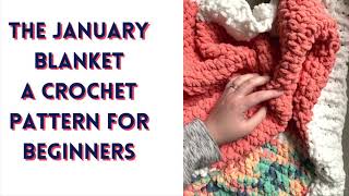 How to crochet an easy blanket for beginners  Beginner Crochet Blanket  Bernat Blanket Yarn [upl. by Ambrosi]