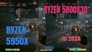 ryzen 5800x3d vs ryzen 5950x in 2024 [upl. by Arodoet]