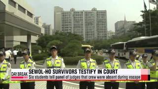 Surviving students of Sewolho ferry disaster testify [upl. by Ninnetta]