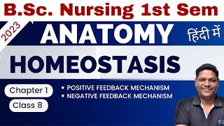 CLASS 8  HOMEOSTASIS  POSITIVE AND NEGATIVE FEEDBACK MECHANISM  BSc Nursing 1st Sem [upl. by Nyletac]