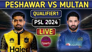 PSL Live Peshawar Zalmi Vs Multan Sultans Qualifier 1 Live Commentary  PZ Vs MS  UH Sports [upl. by Ettelrats]