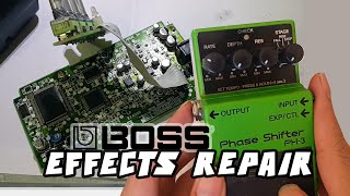 BOSS PH3 repair distorted Sound No power from 9V Battery [upl. by Syl517]