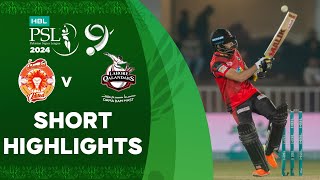 Short Highlights  Islamabad United vs Lahore Qalandars  Match 23  HBL PSL 9  M1Z1U [upl. by Albie]