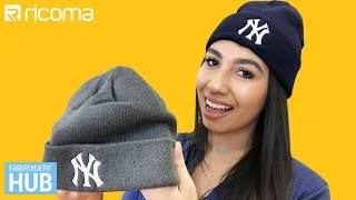 Embroidery Hub Ep 24 Embroidering Beanies  How to embroider on Knitwear Tutorial [upl. by Beattie]