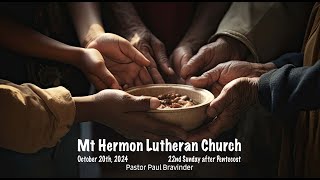 22nd Sunday after Pentecost October 20th 2024 [upl. by Borchert335]