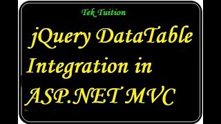 jQuery DataTable Integration in ASPNET MVC [upl. by Terence437]