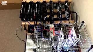 Mixed 10 GPU Mining Rig  2 GTX1070  5 GTX1060  3 RX470 [upl. by Kunkle56]