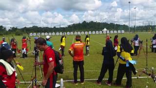 Sukan Memanah  Archery Sports in SUKMA 2016 Sarawak Sukan Malaysia [upl. by Dnesnwot]