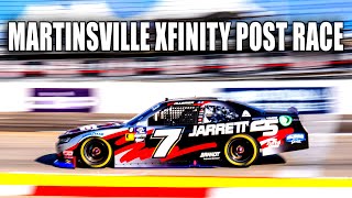 MARTINSVILLE XFINITY POST RACE  Crashes Final Four Set Wild Racing [upl. by Enileve]