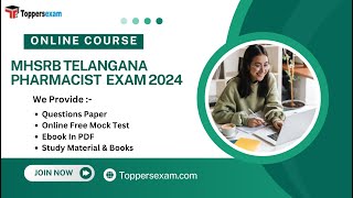 MHSRB TELANGANA PHARMACIST Syllabus 2024 Book PDF Important Questions Online Test Series [upl. by Ehcar]