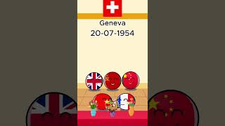 Start of the Vietnam War countryballs history vietnam vietnamwar usa france [upl. by Launce]