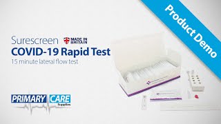 Surescreen COVID 19 Rapid Antigen Lateral Flow Test from Primary Care Supplies [upl. by Eemaj338]