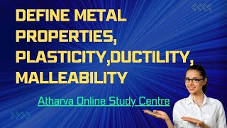 PLASTICITY DUCTILITY MALLEABILITY DEFINE ALL physicalproperties mechanical metal BEexam [upl. by Leay]