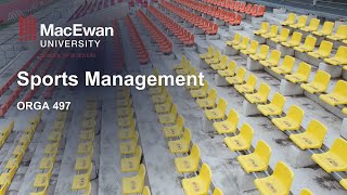 Sports Management MacEwan University [upl. by Eleumas]