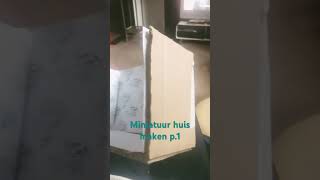 Miniatuur huisje maken miniature diy dollhouse [upl. by Ennayram569]