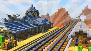 How To Build an Old Train Station in Minecraft CREATIVE BUILDING [upl. by Pulchi]