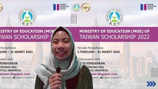 Beasiswa Taiwan 2022 MOE untuk Kuliah S1 S2 dan S3  MOE SCHOLARSHIP [upl. by Rosenstein]