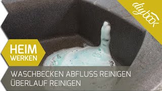 Waschbecken Abfluss reinigen  Überlauf reinigen [upl. by Nevart]