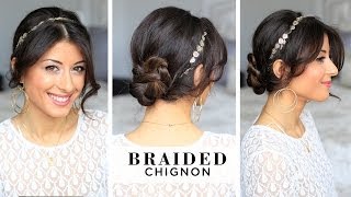 Braided Chignon Hair Style [upl. by Hadihahs274]