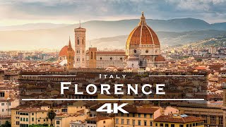 Florence  Firenze Italy 🇮🇹  by drone 4K [upl. by Arammat]