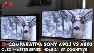 OLED vs OLED Comparativa Sony A90J vs A80J duelo de titanes [upl. by Auqcinahs697]