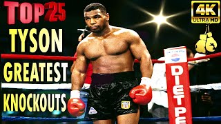 Top 25 Mike Tyson Greatest Knockouts That Will Never Be Forgotten  Highlights Full HD [upl. by Jacquelyn]