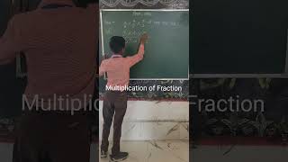 Multiplication of fractions multiplication fraction maths shorts yt ytshorts class nvs tet [upl. by Eillah]