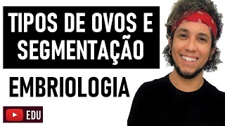 TIPOS DE OVOS E SEGMENTAÇÃO  EMBRIOLOGIA  AULA DE BIOLOGIA [upl. by Sperry]