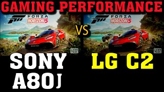 Sony A80J vs LG C2  LG C2 Review  LG C2 OLED 2022 Gaming  Sony A80J Gaming  A80J OLED 4K TV [upl. by Nadual12]