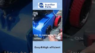 How to replace TCT carbide cutters on scarifiers drums scarifiers escarificadora carbidecutters [upl. by Rupert]