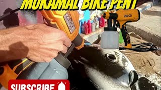 How To Paint Motorcycle All Parts paintINGCO Electric Spray Gun Metal [upl. by Chaing719]