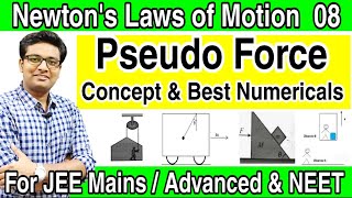 Non Inertial Frame of Reference and Pseudo Force  Pseudo Force  Numericals  Tricks  JEE  NEET [upl. by Acinoj438]