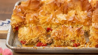 Greek Chicken amp Cheese Phyllo Pie Kotopita updates [upl. by Eleni760]