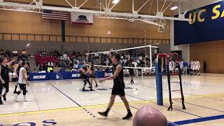 Long Beach Volleyball Hitting Lines warm up hits [upl. by Ylas115]