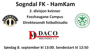 Sogndal FK  HamKam fotballstudio 8 september 2024 [upl. by Bracci21]