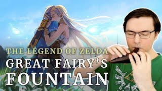 The Legend of Zelda Ocarina of Time  Great Fairys Fountain  Ocarina tutorial  tabs [upl. by Ellened719]