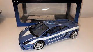 118 Autoart  Lamborghini Gallardo LP5604 POLIZIA [upl. by Aicerg]