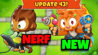 Everything New In Update 43 Bloons TD 6 [upl. by Aihsekyw]