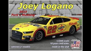 Salvinos JR 124 Mustang ShellPennzoil Nascar kit review [upl. by Auqinom]