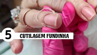 Cutilagem Fundinha curso de cutilagem e esmaltação 5°AULA [upl. by Stoffel]