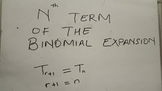 How to find the nth term of the Binomial expansion [upl. by Asetal338]