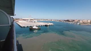 Taranto Cruise Port  Arrival in Marella Explorer 2  Video 4  completion of the turn around [upl. by Kauppi]