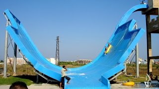 SCARY HalfPipe Water Slide [upl. by Acenahs]