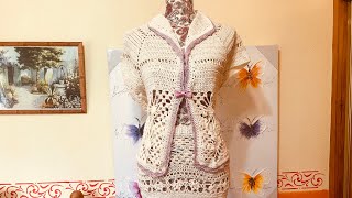 CHAQUETA A CROCHET CONJUNTO PARTE 2 [upl. by Philps819]